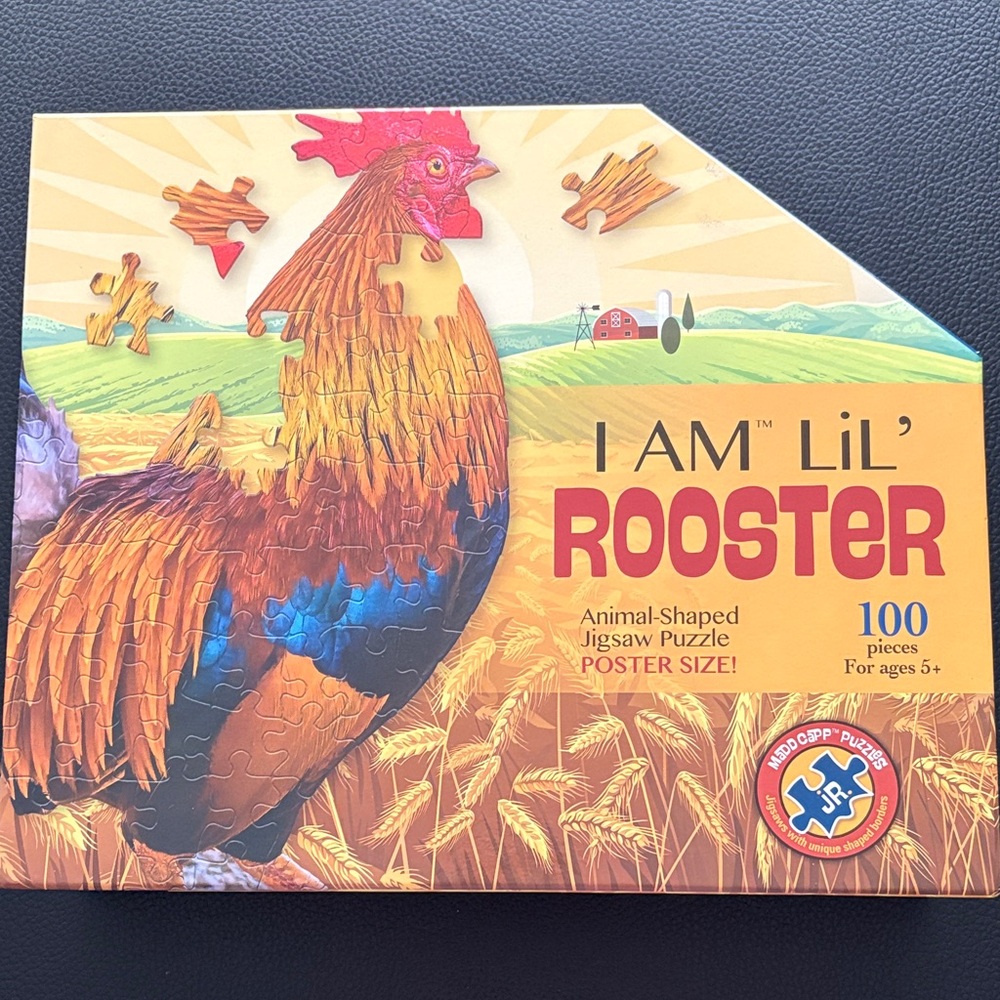 I am Lil’ Rooster animal shaped jigsaw puzzle